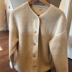 Uniqlo Women's Beige Teddy Fleece Jacket
